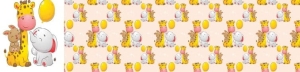 Sommersweat druk cyfrowy żyrafki + panel