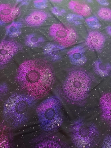 Sommersweat druk cyfrowy mandala fiolet