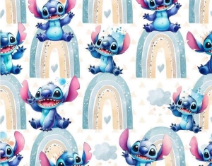 Sommersweat druk cyfrowy stich tęcza
